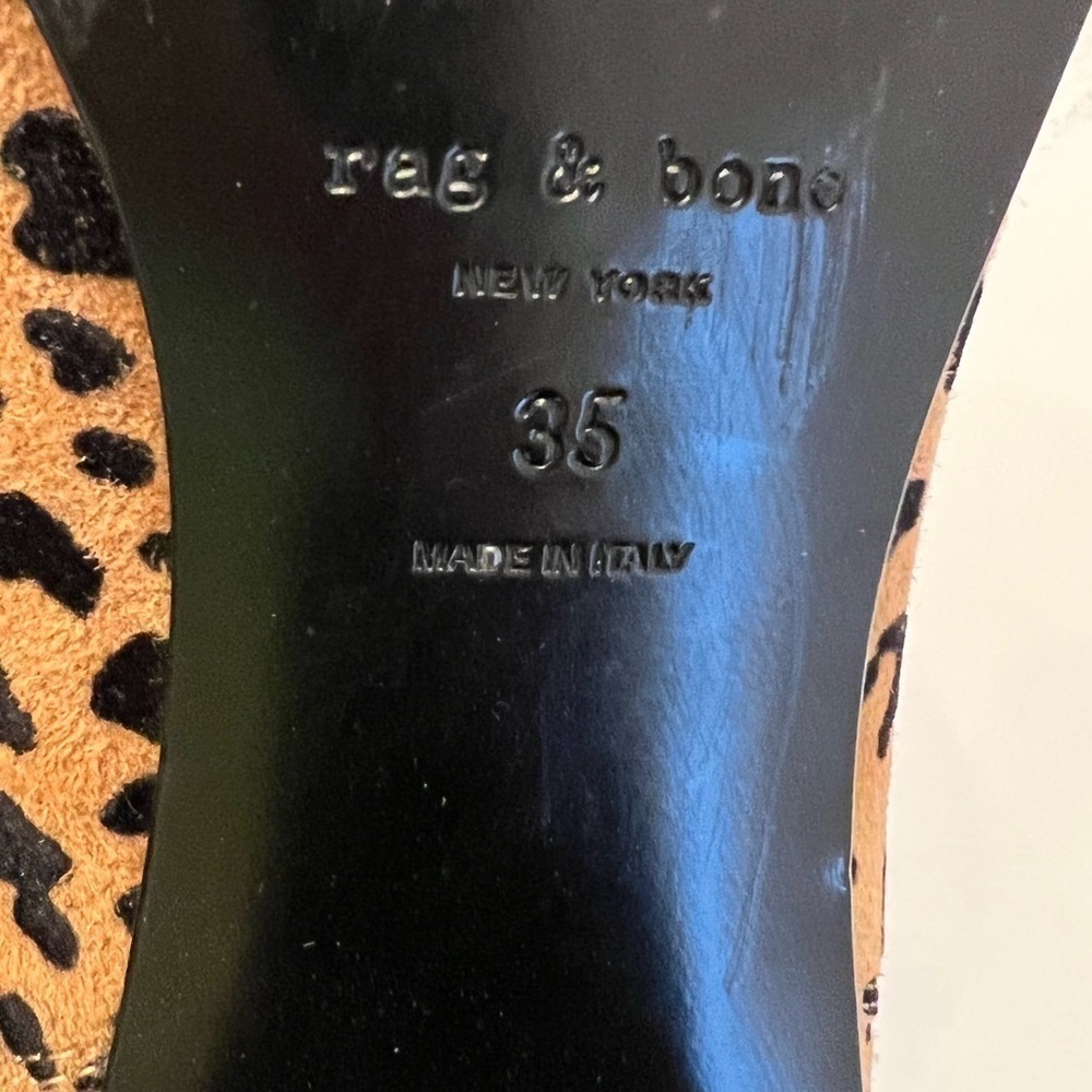 Rag & Bone Leopard Print Suede Chelsea Boots. Size 5. - Picture 5 of 12